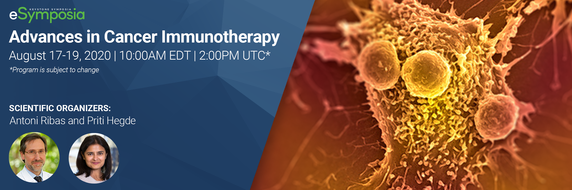 Advances in Cancer Immunotherapy eSymposia | Join us August 17th, 2020
